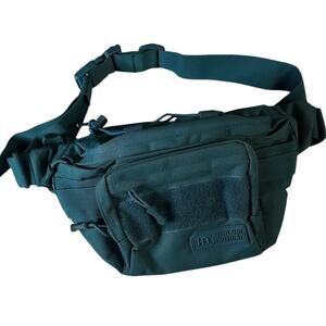 Tactical Fanny Pack Teal Outdoor Camping Utility Hiking Pockets Stash Areas